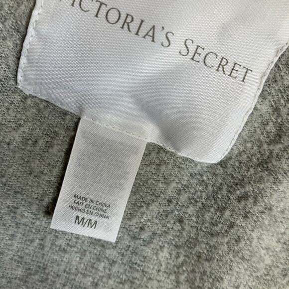 Victoria's Secret Blue and Gray Bomber Jacket with Denim and Sweatshirt Blend - Picture 2 of 7